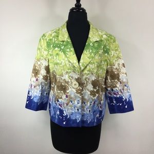 Coldwater Creek Floral Watercolor Jacket